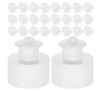OATIPHO Tappi per Bottiglie Cosmetiche a Pressione Push-Pull 28 MM Set da 100 Pezzi in Plastica Bianca Coperchi Anti-Perdita e Anti-Rovesciamento per Contenitori Cosmetici Sostituzione
