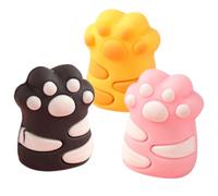 OATIPHO Temperamatite Manuale a Manovella, Set 3 Pezzi Foro Singolo, Piccolo Temperino in Plastica Resistente a Forma di Zampa di Gatto, Facile da Trasportare per Scuola e Ufficio