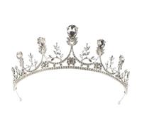 OATIPHO tiara la sposa principessa della principessa regina bouquet da sposa a cascata Bouquet nuziale nuziale della sposa accessori per d'oro lega Argento