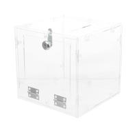 OATIPHO Urna Trasparente in Acrilico 20X20X20 CM Contenitore per Donazioni Scatola per Suggerimenti e Votazioni Resistente e Leggera Adatta per Raccolta Fondi e Commenti