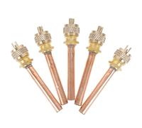 OATIPHO Valvola di Accesso Singola per Frigorifero 6,3 Cm in Rame, Design a Dado Zigrinato, Confezione da 5 Pezzi, per Impianti di Refrigerazione e Aria Condizionata