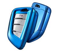 OATSBASF - Cover per chiave auto, compatibile con BMW, per BMW X1, X2, X3, X4, X5, X6, 1, 2, 5, 7, custodia in TPU (blu)