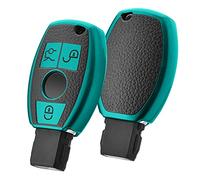 OATSBASF Cover per chiave auto, per Mercedes Benz W204 W211, 2-3 tasti Keyless A B C E Class (verde P)