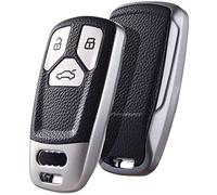 OATSBASF Custodia per chiave auto, compatibile con Audi A4L A6L A8 Q5 Q7 TTS TT, Seat 3 tasti, custodia per chiavi in TPU (per Audi, PW-argento)