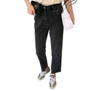 OATTIS Jeans di Grande Taglia per Le Donne in Estate,Vita Alta,vestibilità Sciolto,Dimagrimento Gamba Dritta,Frange,Fumo Tubo Pantaloni,Color1,3XL