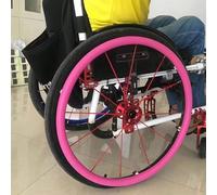 OAUKA 1 Paio Coperture for corrimano for Sedia a rotelle 24"/22",Coperture for Bordo di Spinta for Sedia a rotelle Antiscivolo,Coperture protettive for Anello di Spinta,Rosa,22in