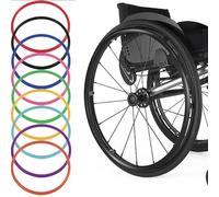 OAUKA Coperture for Bordo di Spinta for Sedia a Rotelle da 22/24 Pollici,Copricerchi per Sedia a Rotelle,1 Paio Coperture for Corrimano for Sedia a Rotelle,Antiscivolo,Nero,24inch