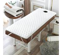 OAUKA Coprilettino per Massaggi con Viso, copridivano per Lettino di Bellezza, Materasso Spa con Fascia Elastica, coprimaterasso in Memory Foam, Adatto per Spa da Salone,C06,(R) 185x70x5cm