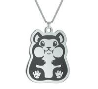 OAUWKEIY Collana pendente Guance paffute criceto ciondolo collana donna ragazza carino animale cartone animato gioielli collana gioielli