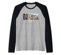 Oaxaca Città del Messico Stato Viaggio Vacanze Vintage Stile Maglia con Maniche Raglan