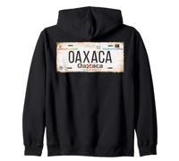 Oaxaca Mexico License Plate Mexican Travel Vacation Beach Felpa con Cappuccio