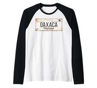 Oaxaca Mexico License Plate Mexican Travel Vacation Beach Maglia con Maniche Raglan