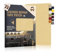 OAZ Patch Pelle Adesiva per Riparazioni, 21 x 28 cm-2pcs Toppa in Ecopelle Adesiva, Patch di Riparazione in Pelle, per Divani, Mobili, Sedili Auto, Giacca, Borsa in Pelle, Beige giallastro
