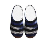 OAZCVBNN American Thin Blue Line Flag Print Versatile Uso Anti Pilling Lavabile Pantofole per Donne Uomini Accoglienti Scarpe Alla Moda