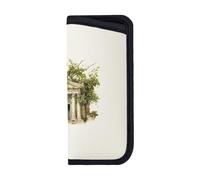 OAZCVBNN Antico Edificio Con Ramo Di Ulivo Romano E Stampa Greca Uomini Donne Per Occhiali Custodia Occhiali Custodia Leggero Portatile Viaggio Organizer, Nero , M