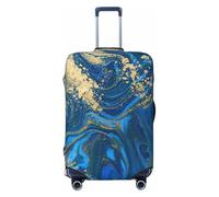 OAZCVBNN Astratto Marmo Pietra Stampa Lavabile Valigia Universale Elastico Bagagli Protector Viaggio Manica Accessorio, Nero , L, Bagaglio a mano