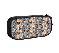 OAZCVBNN Astuccio con stampa zebra e giraffa, per cancellare il trucco, penne, studenti, scuola, ufficio, multi-scena, Nero , taglia unica, Set di zaini per la scuola