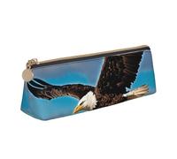 OAZCVBNN Astuccio in pelle con stampa con aquila volante, elegante, per scuola, viaggi, organizzazione dei trucchi, leggero