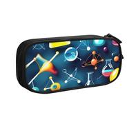 OAZCVBNN Astuccio per matite con stampa astratta scienza chimica cancelleria gomme da trucco penne studenti scuola ufficio multi-scene uso, Nero , taglia unica, Set di zaini per la scuola