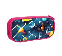 OAZCVBNN Astuccio per matite con stampa astratta scienza chimica cancelleria gomme da trucco penne studenti scuola ufficio multi-scene uso, rosa, taglia unica, Set di zaini per la scuola