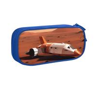 OAZCVBNN Astuccio per matite con stampa di Marte e pianeti, per cancellare il trucco, penne, studenti, scuola, ufficio, multi-scena, Blu, taglia unica, Set di zaini per la scuola