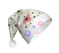 OAZCVBNN Atomic Stars Retro Pattern Print Adult Glow Xmas Hat Festive Party Accessorio Capodanno Celebrazioni Incontri