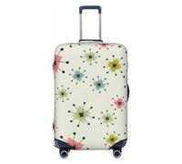 OAZCVBNN Atomic Stars Retro Pattern Print Lavabile Valigia Universale Elastico Bagagli Protector Viaggio Manica Accessorio, Nero , XL, Bagaglio a mano