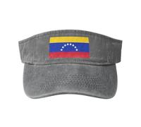 OAZCVBNN Bandiera del Venezuela Stampa Lavato Cappello Unico Vintage Fibbia Regolabile Moda Classico Casual Sport Caps, grigio, Taglia unica