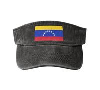 OAZCVBNN Bandiera del Venezuela Stampa Lavato Cappello Unico Vintage Fibbia Regolabile Moda Classico Casual Sport Caps, Nero , Taglia unica
