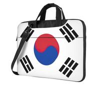 OAZCVBNN Bandiera Della Repubblica Della Corea Stampa Versatile Borsa Per Computer Portatile Elegante Custodia Per Computer Portatile Con Opzioni Cartella A Tracolla Messenger, Nero , 15.6 inch