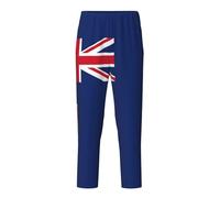 OAZCVBNN Bandiera delle Isole Turks e Caicos Stampa Pantaloni Traspiranti Stagione Vacanza Feste Feste Donne Uomini Pigiama Famiglia Divertimento, Nero , XS(5-6)