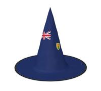 OAZCVBNN Bandiera delle Isole Turks e Caicos Stampa Unisex Halloween Cappello Strega Per Carnevale Cosplay Cappello Pieghevole E Feste a Tema