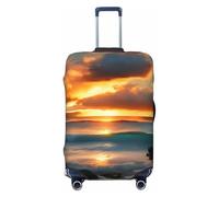 OAZCVBNN Beach Maui Hawaii Tramonto Onde Mare Nuvole Stampa Unica Copertura per valigia da Viaggio con Elastico Anti Graffio Design, Nero , S