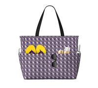 OAZCVBNN Bella borsa riutilizzabile con stampa artistica viola farfalla elegante estate leggera vacanza picnic palestra campeggio uso versatile