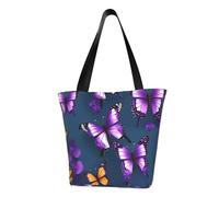 OAZCVBNN Bella stampa viola farfalla comoda borsa a tracolla borsa da spiaggia borsa da viaggio lavoro casual uso quotidiano trendy