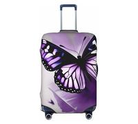 OAZCVBNN Bella Viola Farfalla Stampa Arte Lavabile Valigia Universale Elastico Bagagli Protector Viaggio Manica Accessorio, Nero , L, Bagaglio a mano