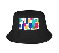 OAZCVBNN Bicchieri da cocktail e bottiglie di vino stampa berretto pratico ed elegante cappello da pescatore per adulti cappelli leggeri traspiranti