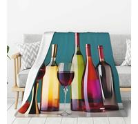 OAZCVBNN Bicchieri da cocktail e vino senza bottiglia, stampa versatile per tutto l'anno, coperta da divano, biancheria da letto, regali super morbidi al tatto