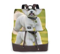 OAZCVBNN Bichon Frise Dog On The Grass Print elegante zaino da donna elegante zaino versatile per palestra weekend avventure