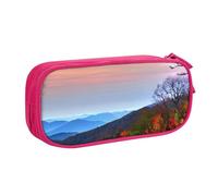 OAZCVBNN Blue Ridge Mountains, astuccio con stampa di gomme da cancellare, penne, studenti, scuola, ufficio, multi-scena, rosa, taglia unica, Set di zaini per la scuola