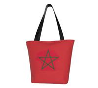 OAZCVBNN Borsa a tracolla con stampa bandiera del Marocco comoda borsa da spiaggia borsa da viaggio lavoro casual uso quotidiano trendy