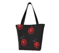 OAZCVBNN Borsa a tracolla con stampa di coccinelle artistiche, comoda, da spiaggia, da viaggio, lavoro, casual, uso quotidiano, alla moda