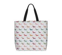 OAZCVBNN Borsa da viaggio ecologica con stampa di cani bassotto alla moda borsa da viaggio riutilizzabile leggera da lavoro casual per uso quotidiano