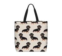 OAZCVBNN Borsa da viaggio ecologica con stampa di un cane carino alla moda, riutilizzabile, leggera, da lavoro, casual, per uso quotidiano