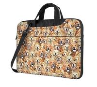 OAZCVBNN Borsa per computer portatile con stampa di cani Labrador Retriever Versatile Borsa per laptop elegante con tracolla a tracolla, Nero , 15.6 inch