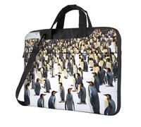 OAZCVBNN Borsa per laptop versatile con stampa pinguini nella neve elegante custodia per laptop con tracolla a tracolla opzioni, Nero , 15.6 inch