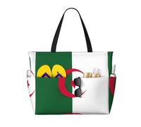 OAZCVBNN Borsa riutilizzabile con stampa bandiera dell'Algeria elegante estate leggera vacanza picnic palestra campeggio uso versatile