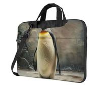 OAZCVBNN Borsa versatile per computer portatile con stampa pinguino Custodia elegante per laptop con opzioni a tracolla messenger, Nero , 13 inch