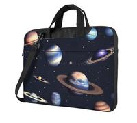 OAZCVBNN Borsa versatile per laptop con stampa di pianeta stelle e galassie della Via Lattea, elegante custodia per laptop con tracolla a tracolla, Nero , 13 inch
