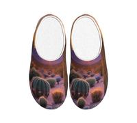 OAZCVBNN Cactus Desert Tramonti Stampa Versatile Uso Anti Pilling Lavabile Pantofole per Donne Uomini Accoglienti Scarpe Alla Moda